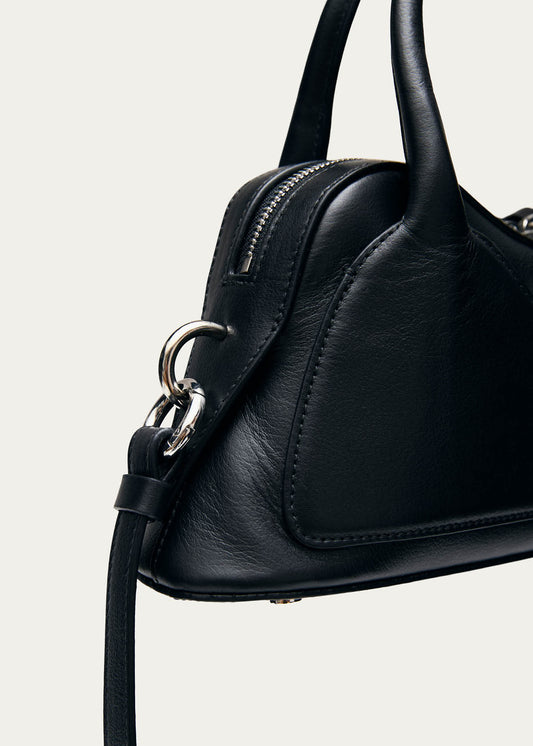 Bolso pequeño Hilma de cuero negro-image