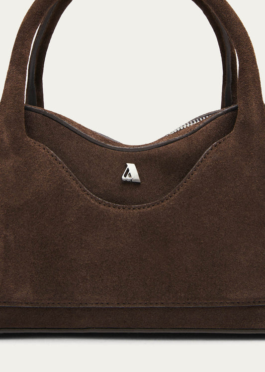 Bolso pequeño Hilma de cuero marrón ante-image