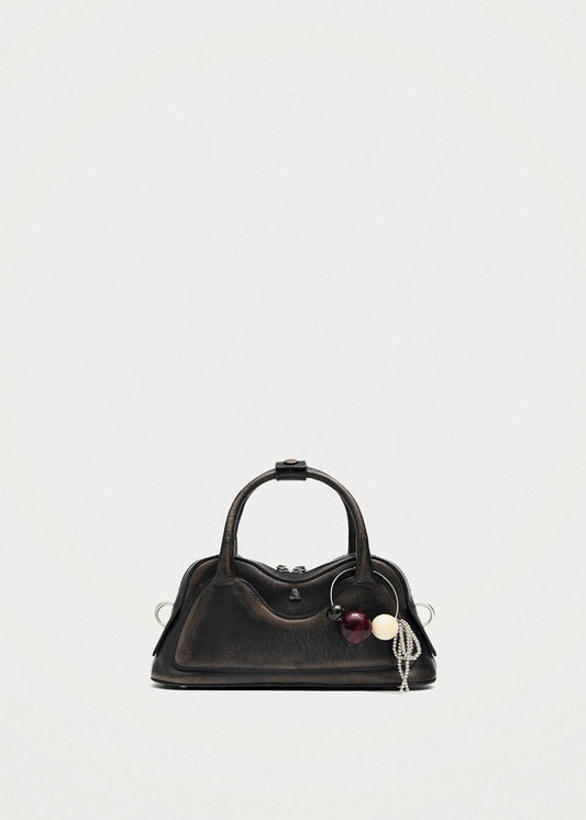Hilma Mini Vintage Effect Brown Leather Bag-image