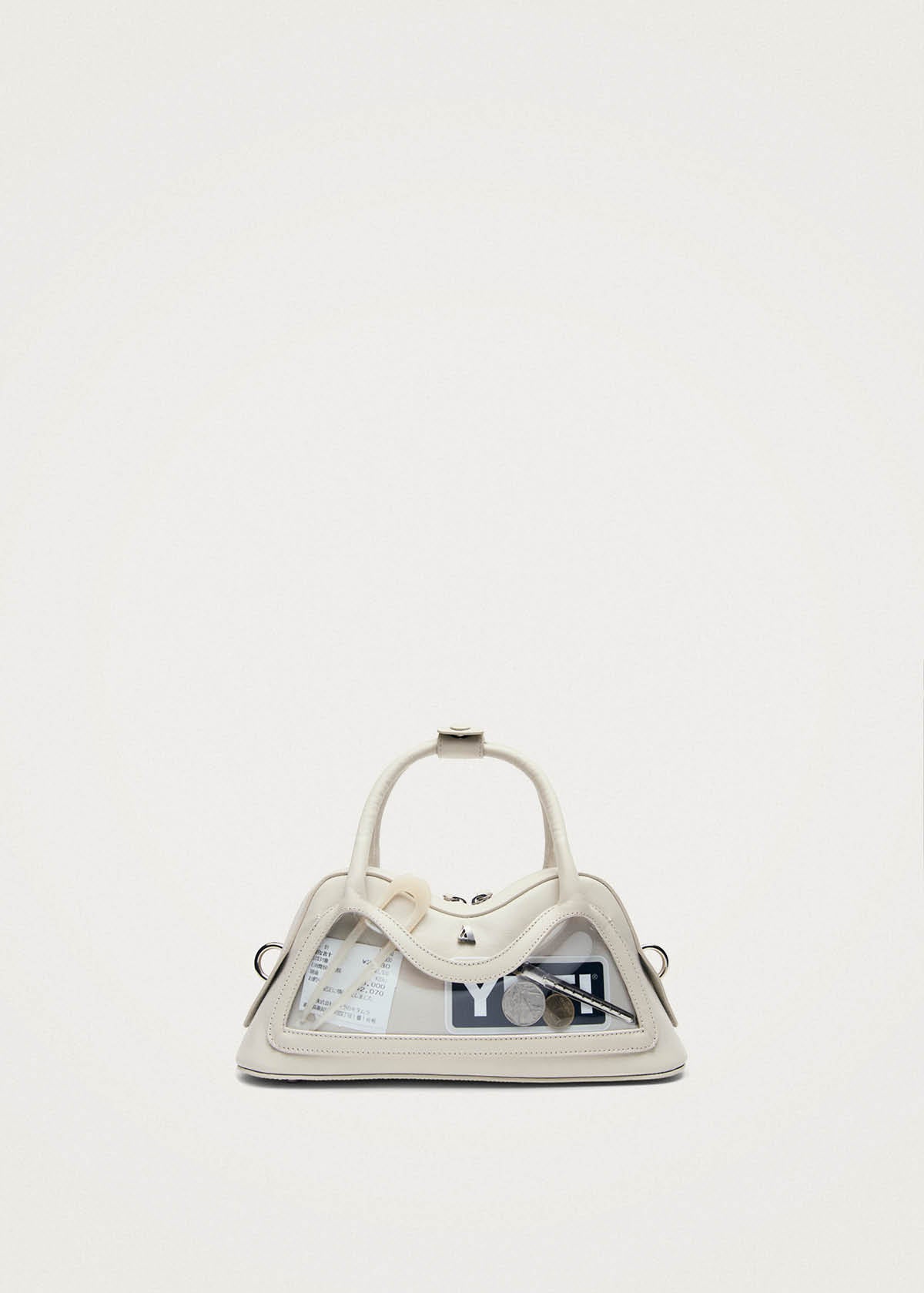Hilma Mini Vinyl White Leather Bag