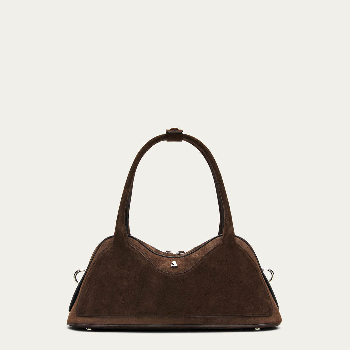 Bolso de cuero marrón Hilma de ante