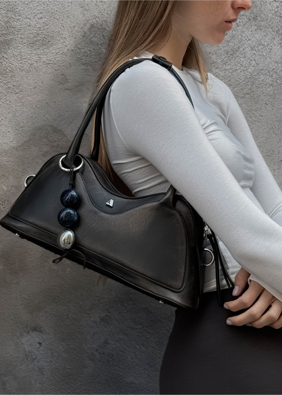 Hilma Vintage Effect Brown Leather Bag