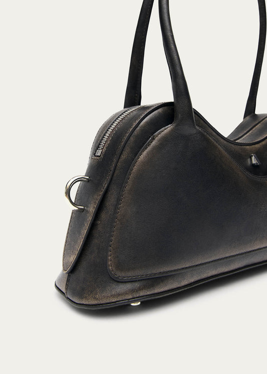 Hilma Vintage Effect Brown Leather Bag-image