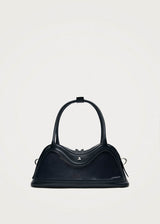 Hilma Vinyl Black Leather Bag