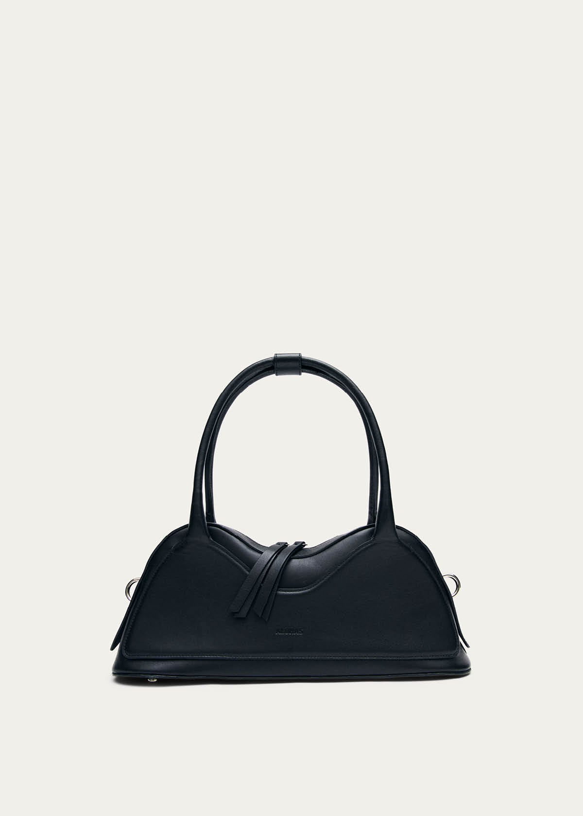 Bolso de cuero negro de vinilo Hilma