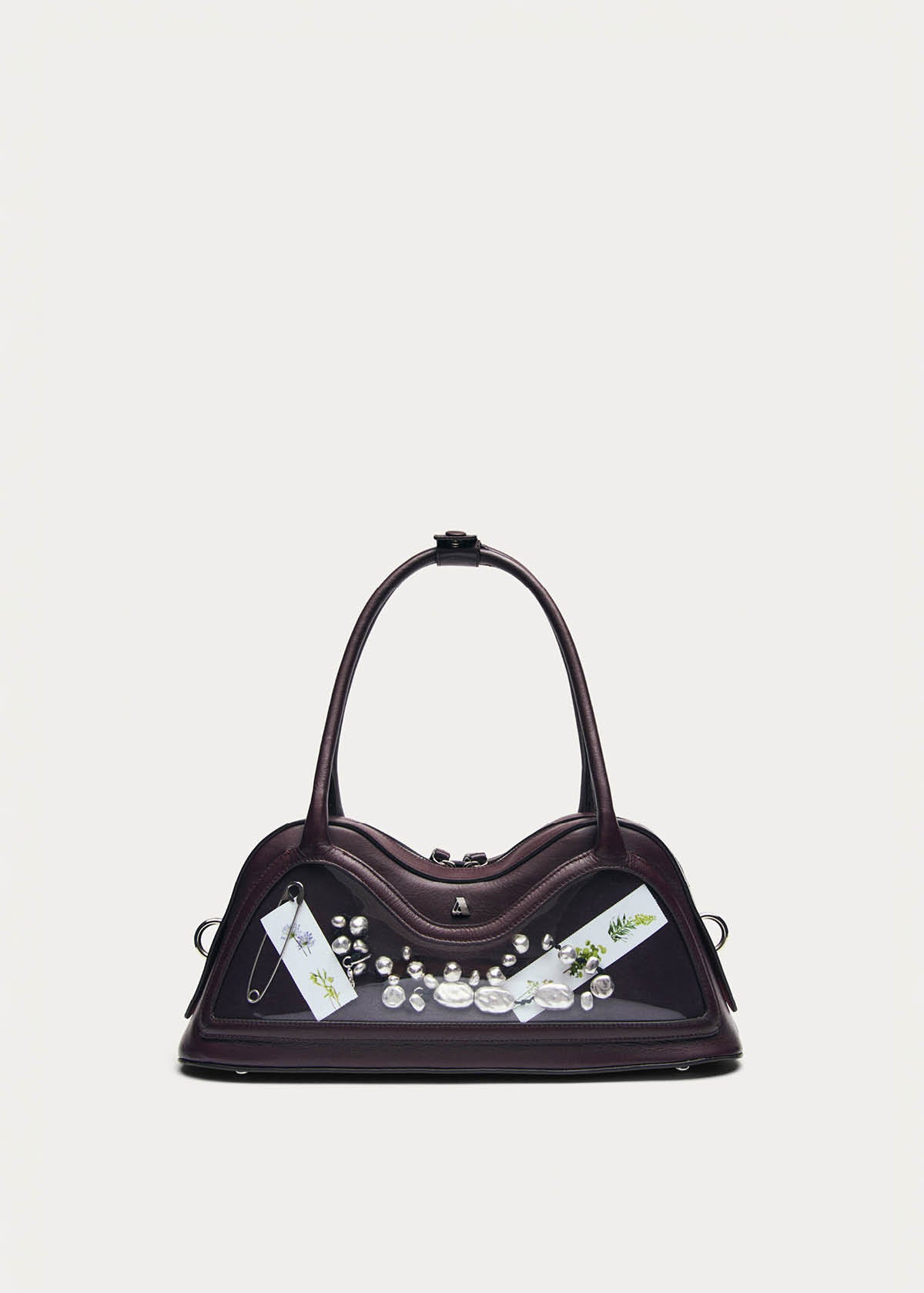 Borsa in pelle vinilica bordeaux Hilma