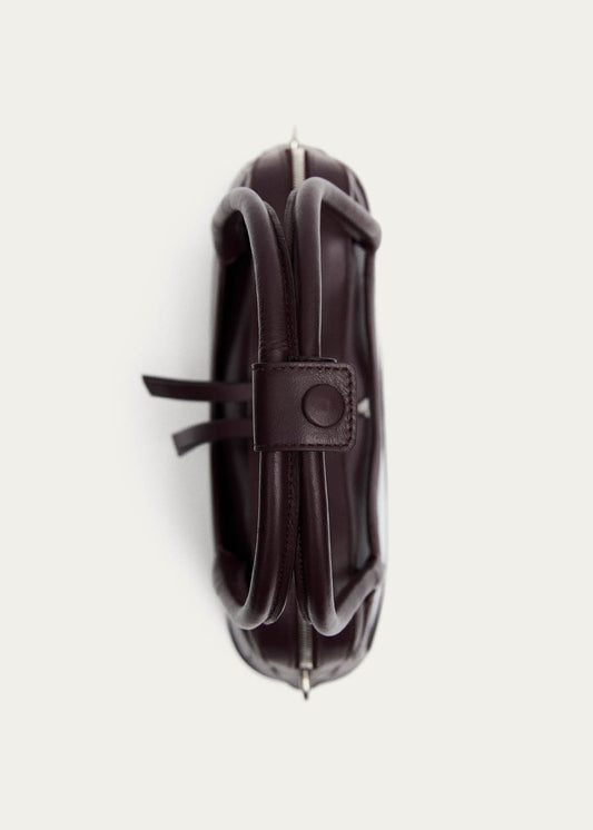 Bolso de cuero vinilo burdeos Hilma-image