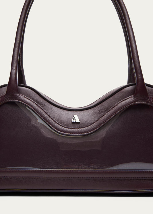 Bolso de cuero vinilo burdeos Hilma-image