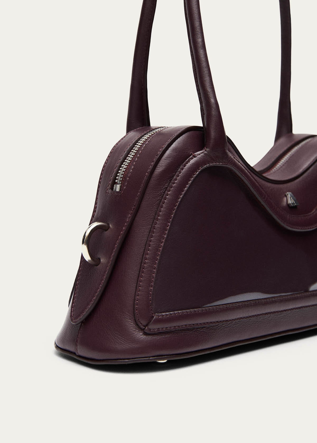 Borsa in pelle vinilica bordeaux Hilma