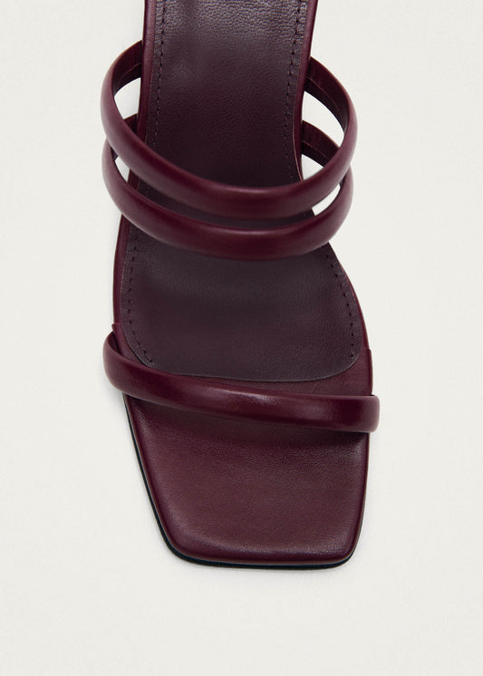 Indiana Bare Sandali in Pelle Bordeaux-image