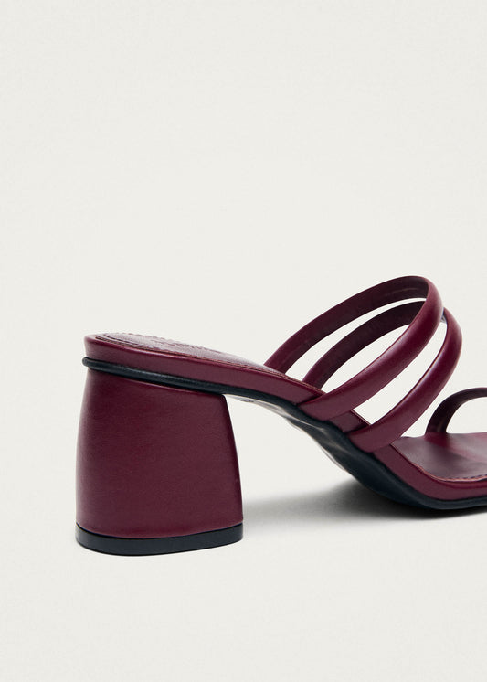 Indiana Bare Sandali in Pelle Bordeaux-image