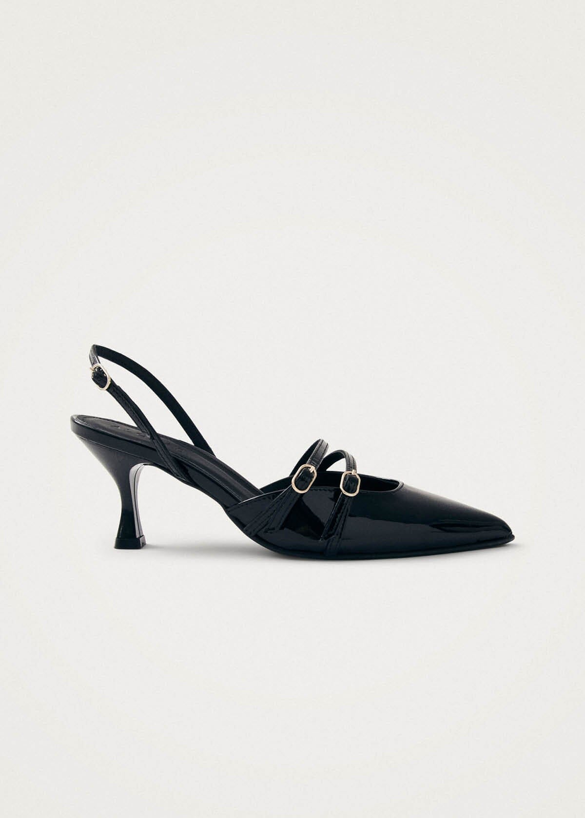 Joelle Onix Black Leather Pumps