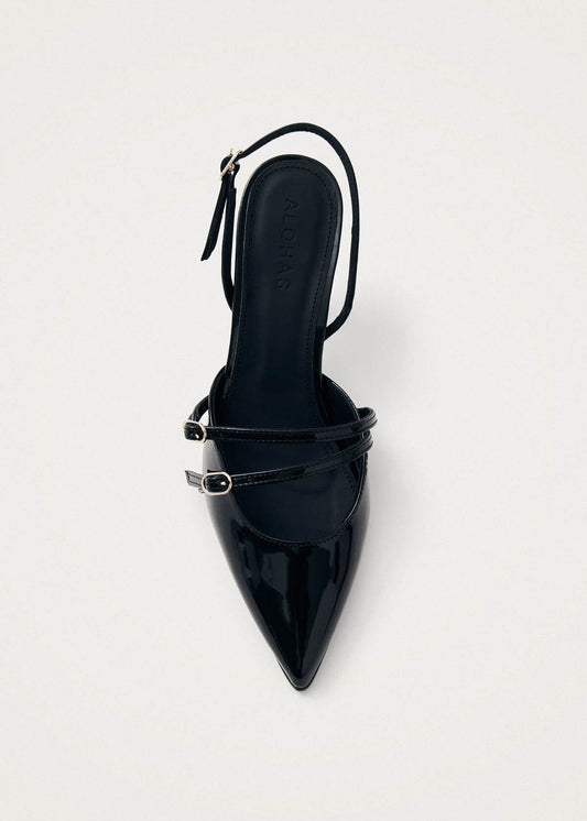 Joelle Patent Tacones de Cuero Negro-image
