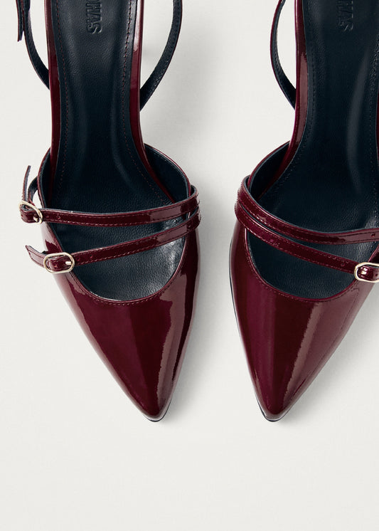 Joelle Burgundy Patent Leather Pumps-image