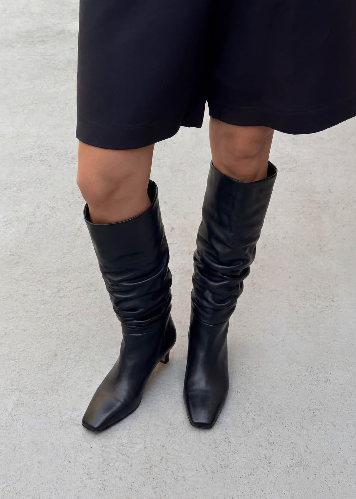 Kalila Bottes en Cuir Noir