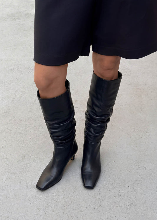 Kalila Bottes en Cuir Noir-image