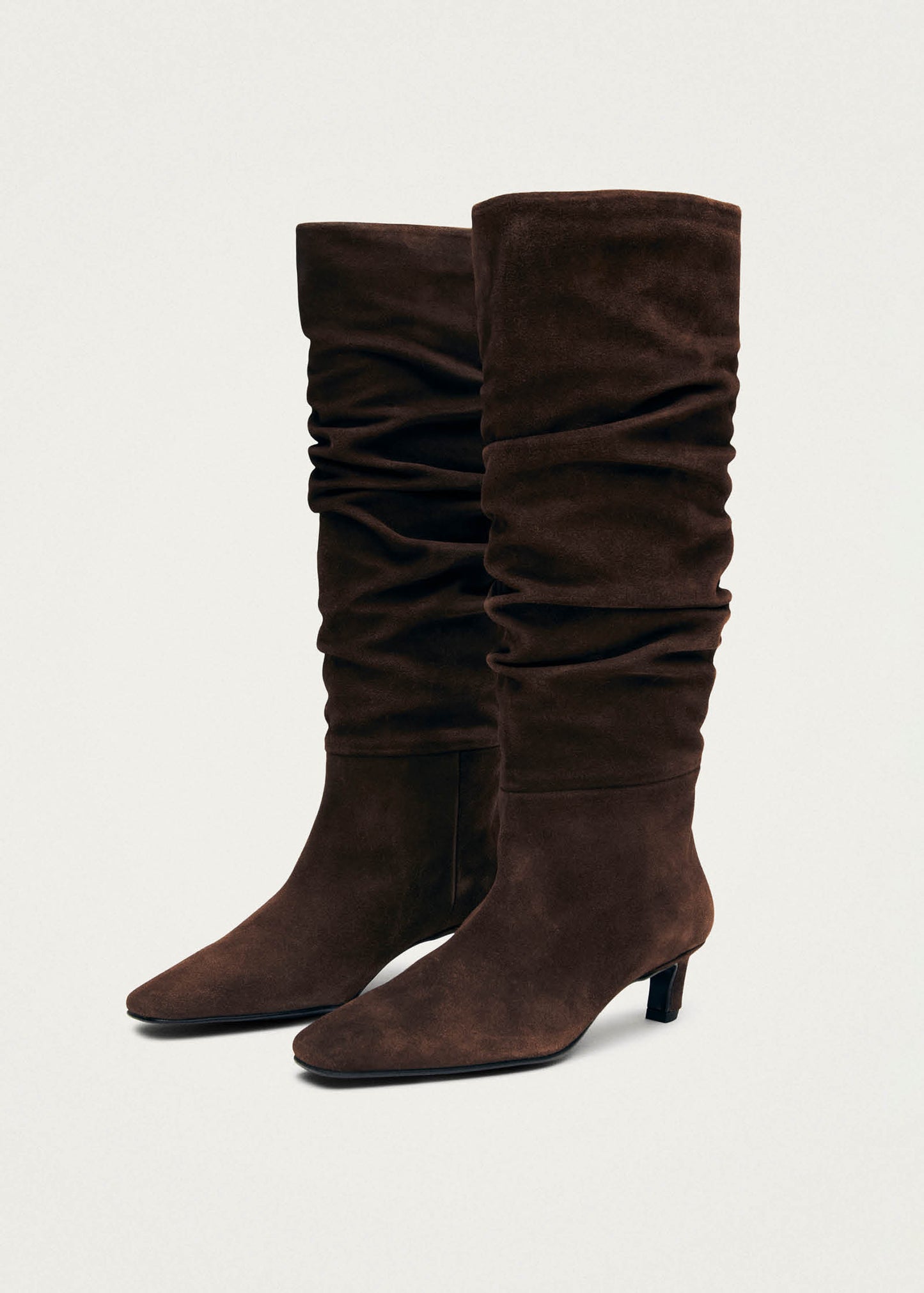 Kalila Wildleder braune Leder Stiefel