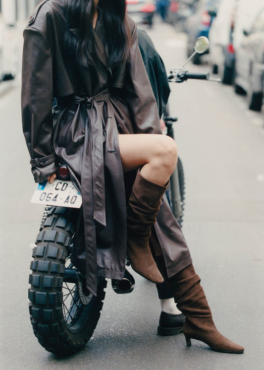 Kalila Bottes en Cuir Suédé Marron-image