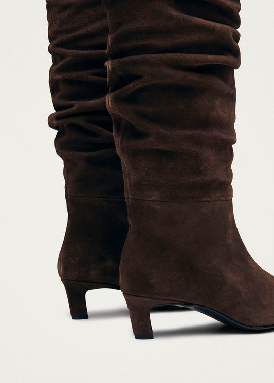 Kalila Bottes en Cuir Suédé Marron-image