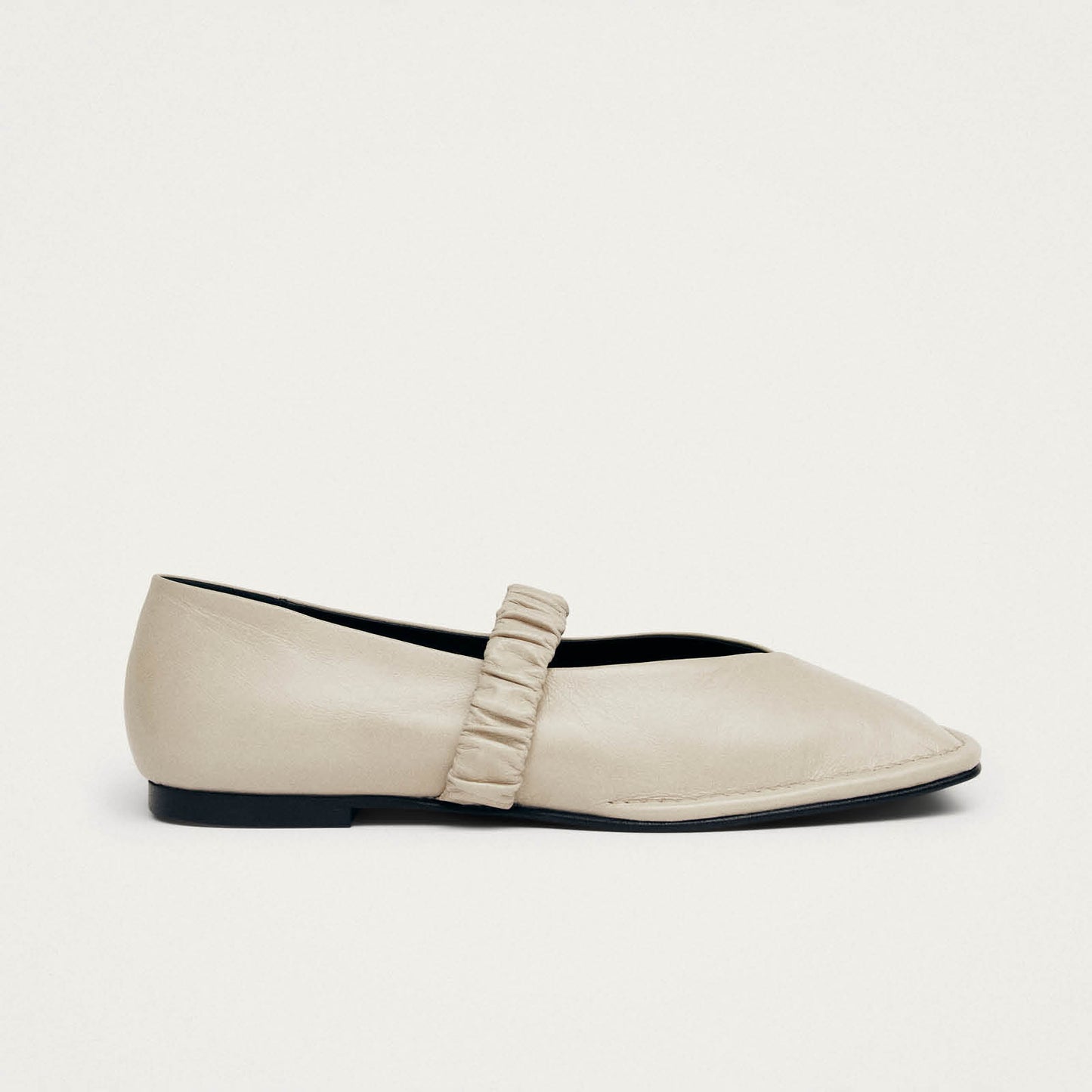 Lautan Ballerines en Cuir Crème