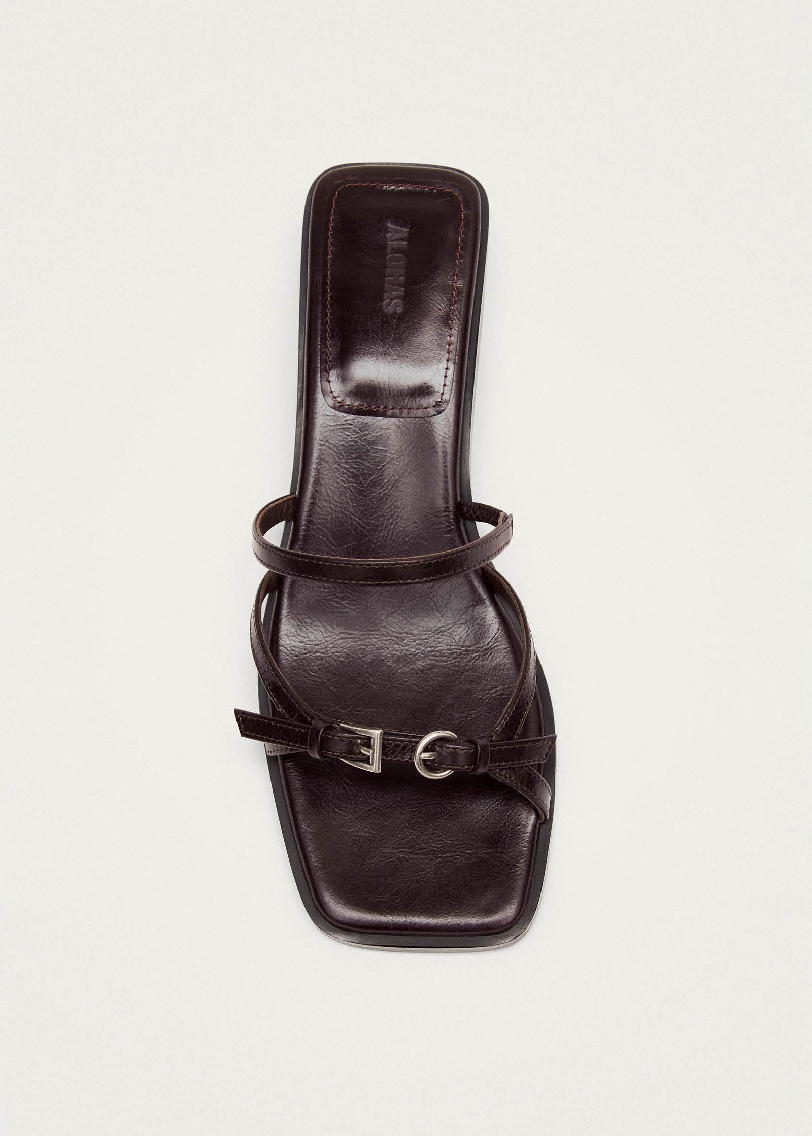Liko Rift Sandalias de Cuero Color Marrón Oscuro