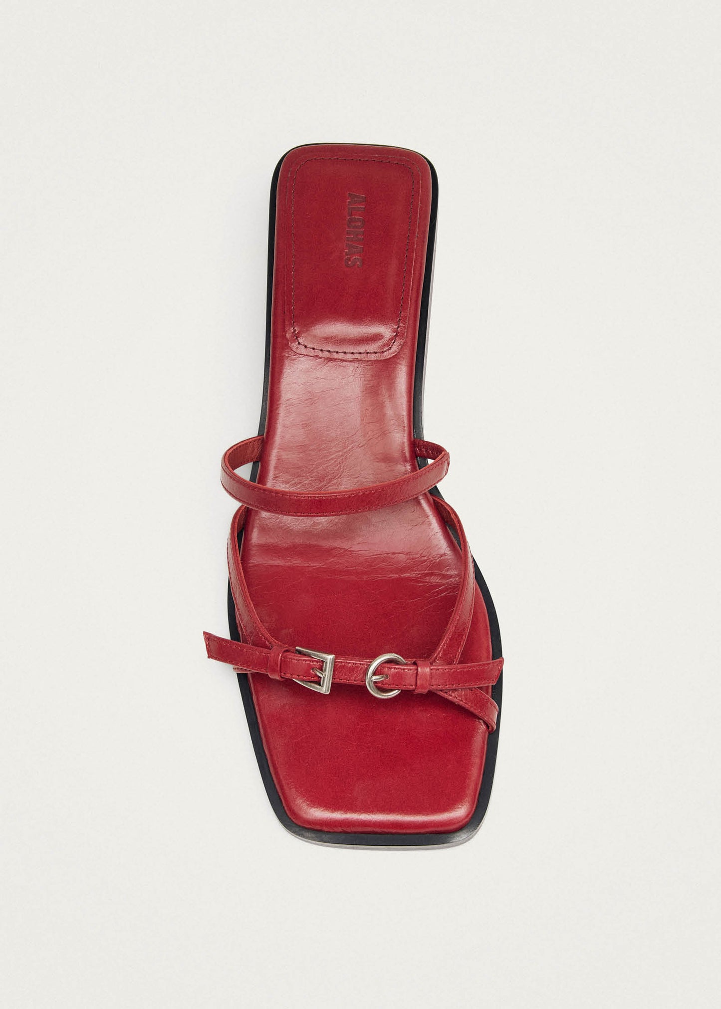 Liko Rift Rote Leder Sandalen
