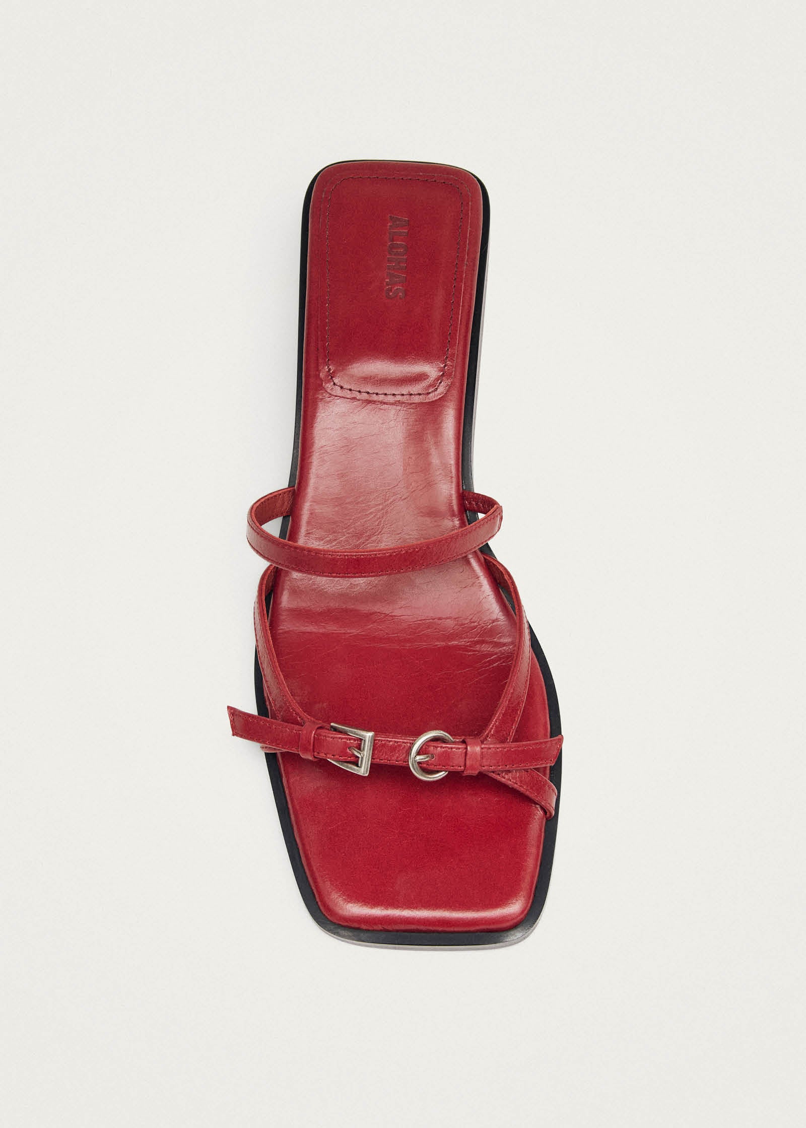 Liko Rift Rote Leder Sandalen