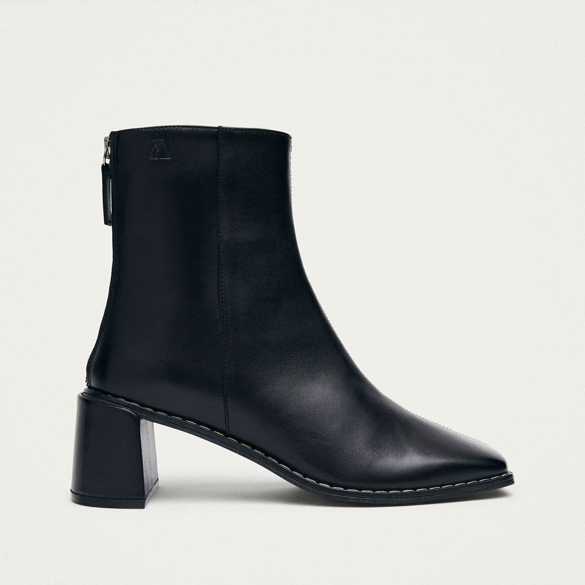 Luc Black Leather Ankle Boots