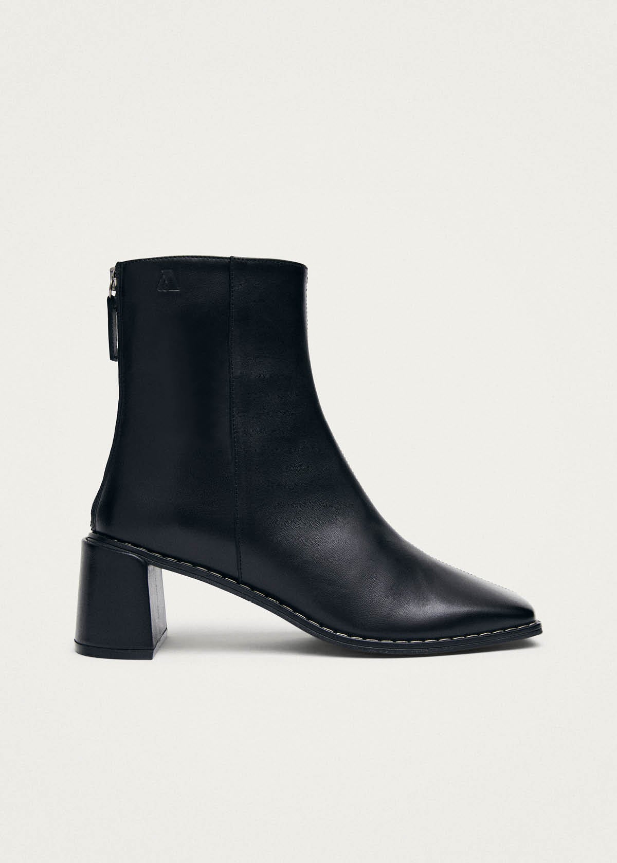Luc Black Leather Ankle Boots
