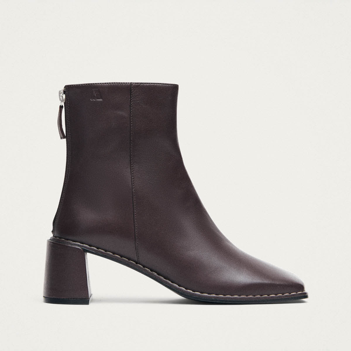 Luc Dark Chocolate Leather Ankle Boots