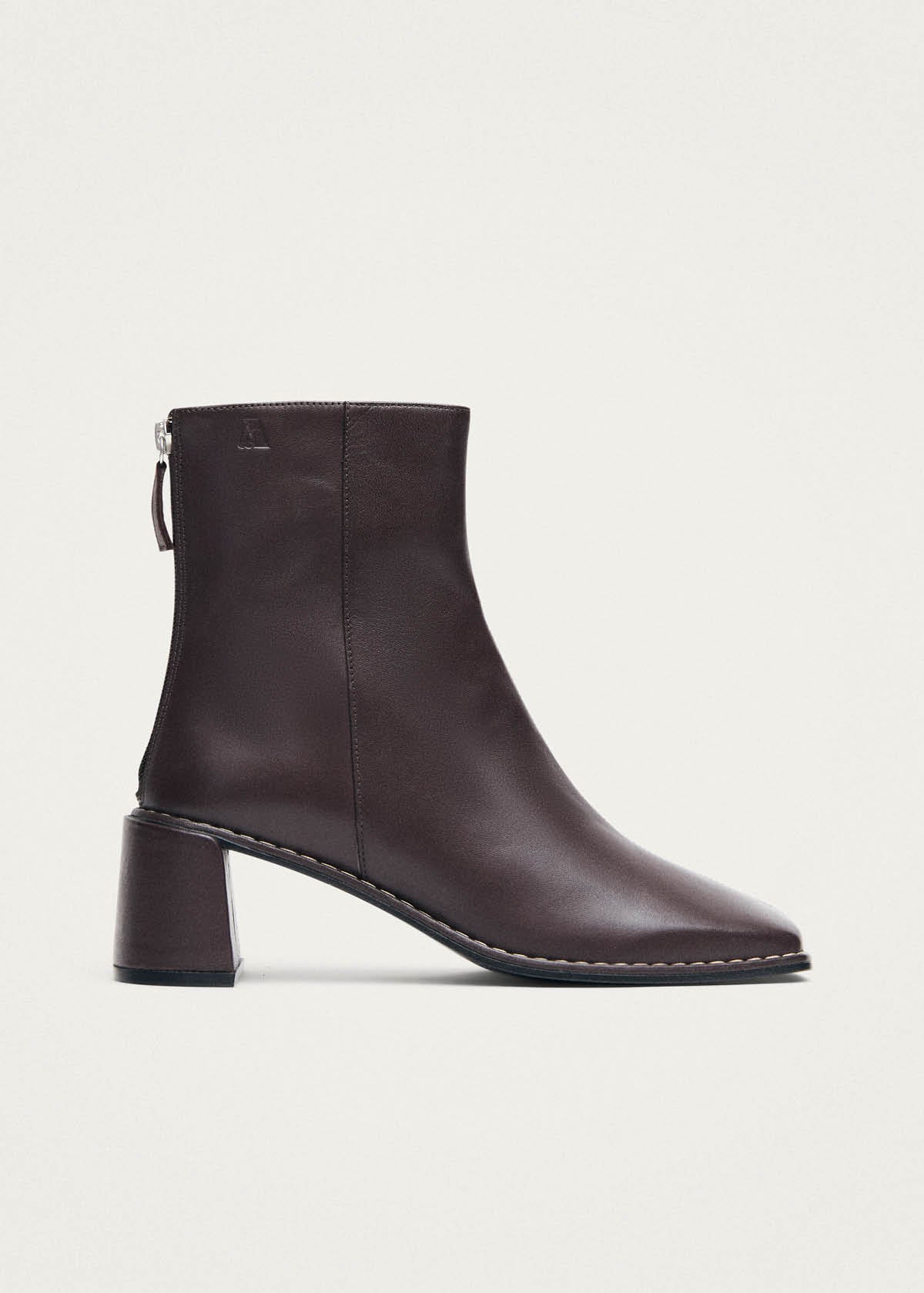 Luc Dark Chocolate Leather Ankle Boots