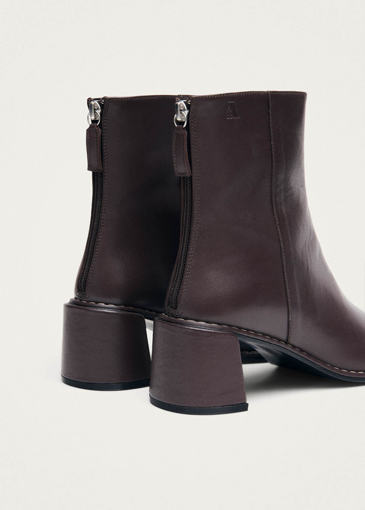 Luc Dark Chocolate Leather Ankle Boots