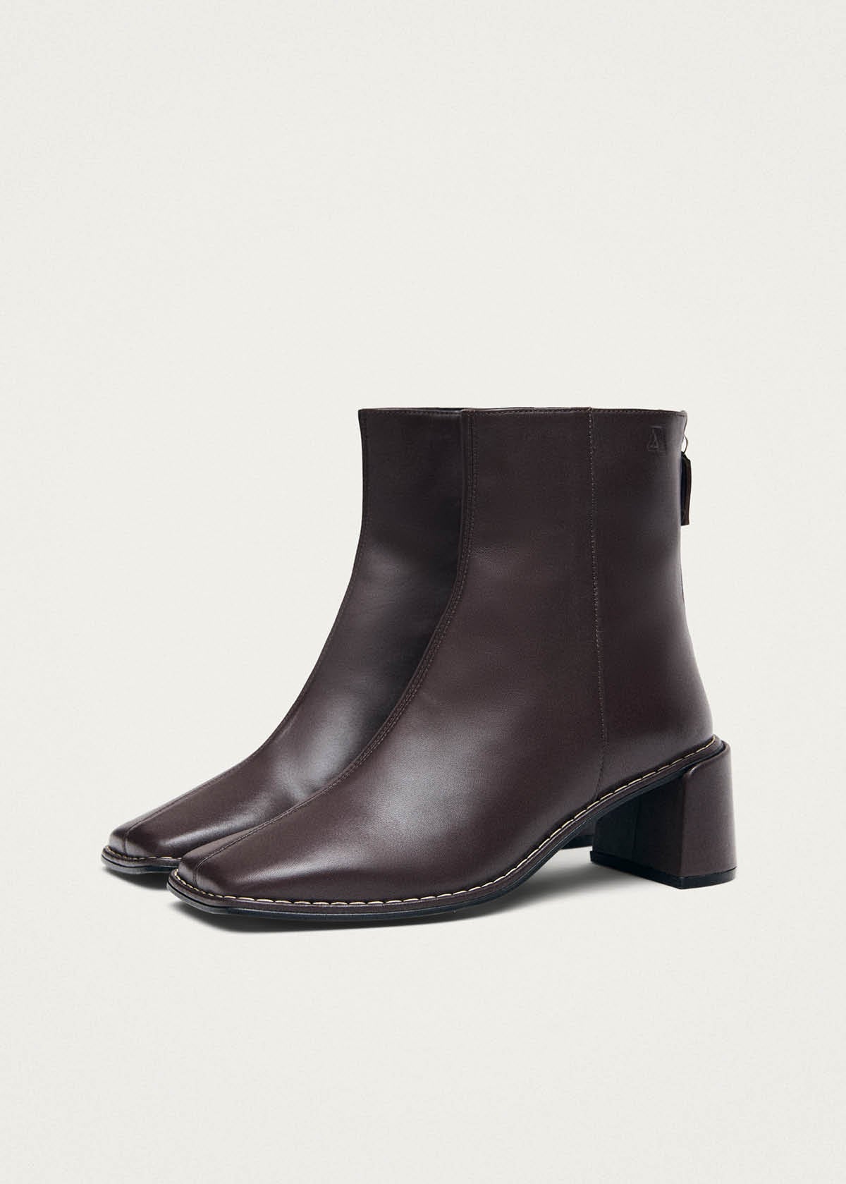 Luc Dark Chocolate Leather Ankle Boots
