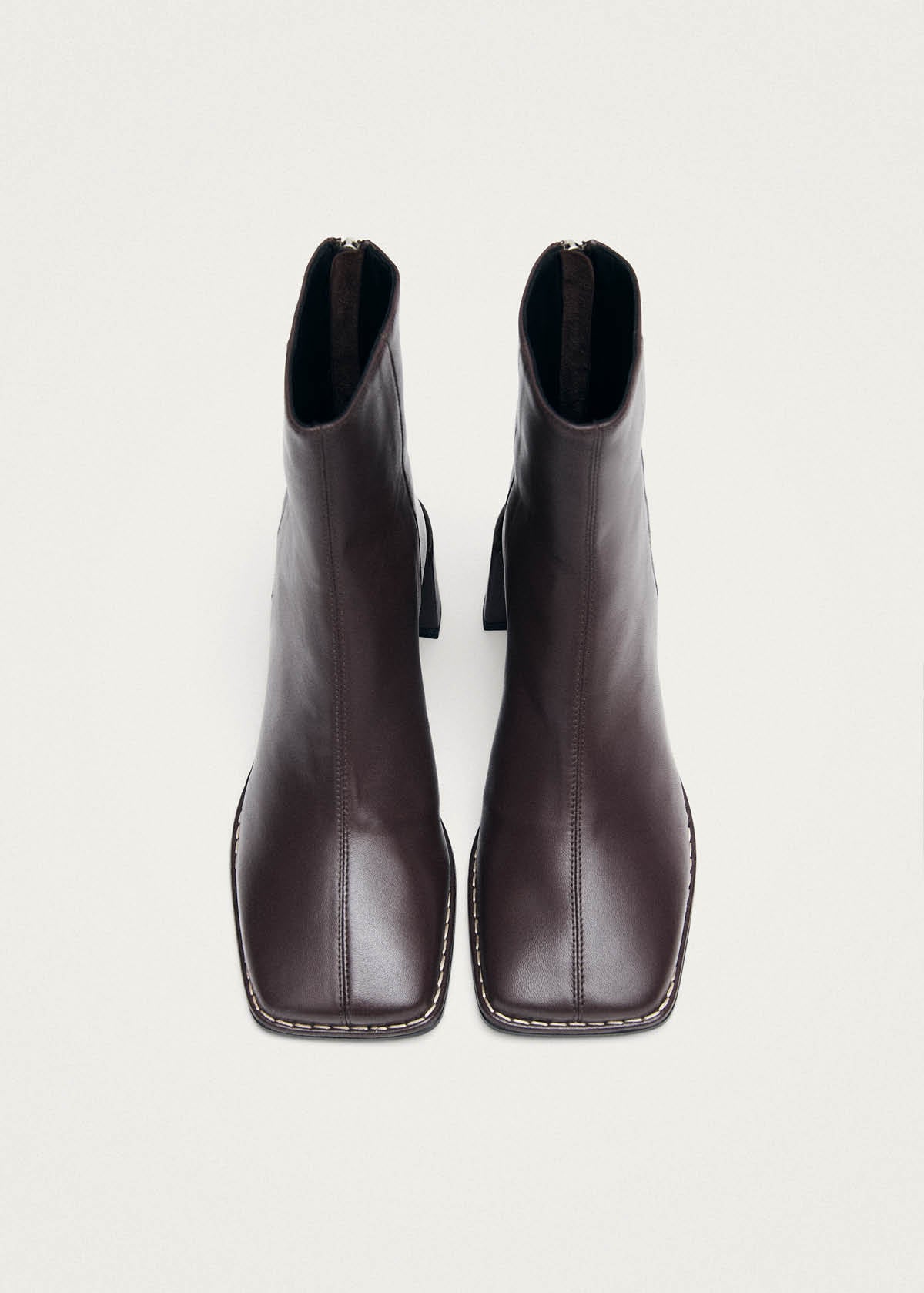 Luc Dark Chocolate Leather Ankle Boots