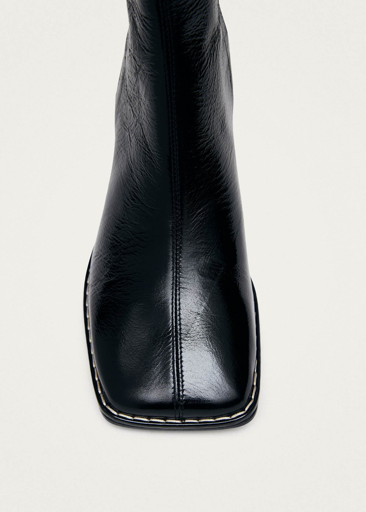 Luc Patent Black Leather Ankle Boots