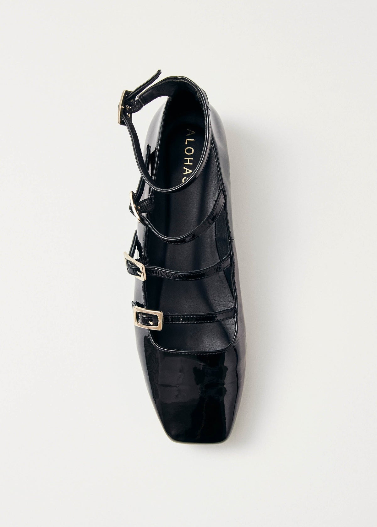 Luke Ballerines Mary Jane en Cuir Verni Noir