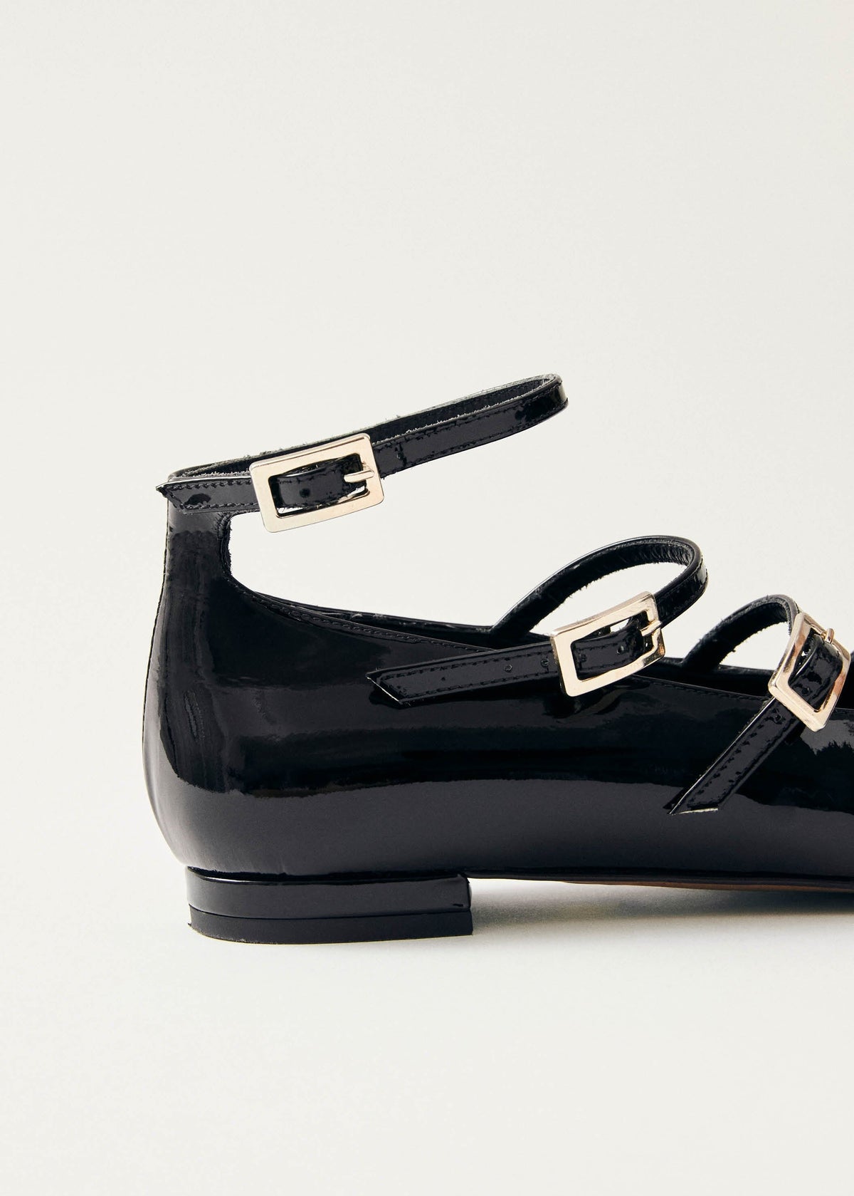 Luke Ballerines Mary Jane en Cuir Verni Noir