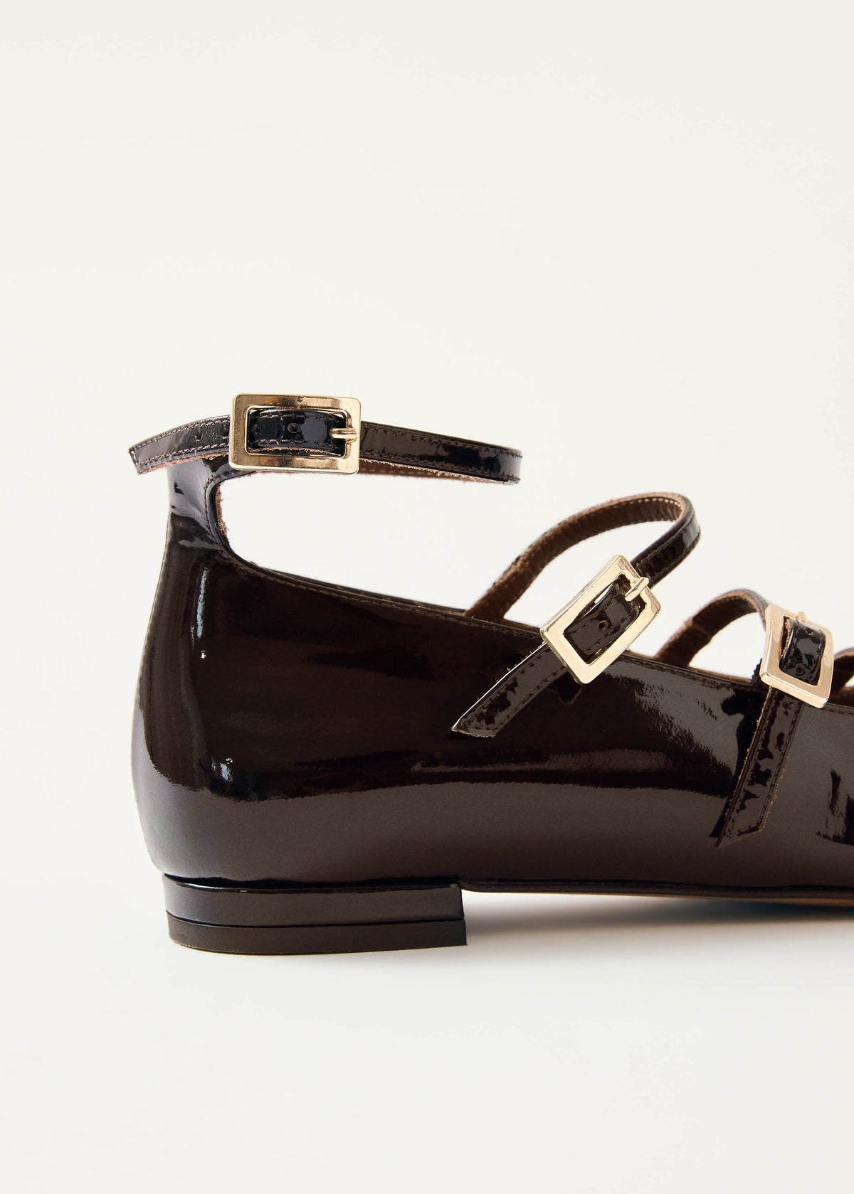 Luke Ballerines Mary Jane en Cuir Verni Marron