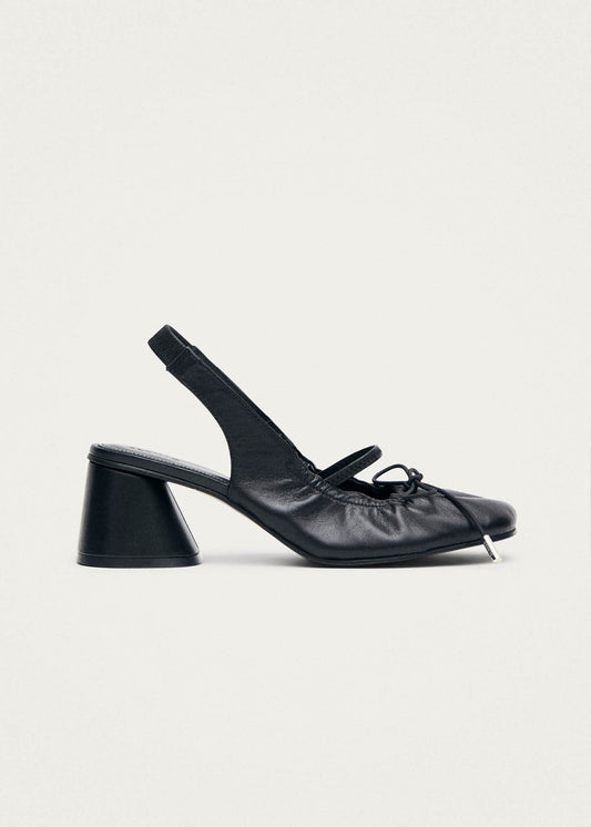 Zapatos de tacón de cuero negro Marly