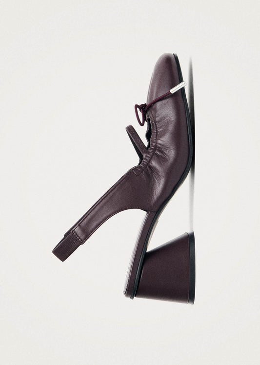 Zapatos de tacón de cuero burdeos Marly-image