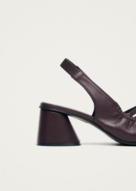 Zapatos de tacón de cuero burdeos Marly-image