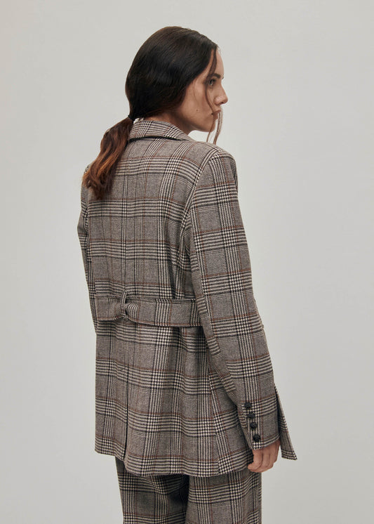 Nagano Blazer a Quadri Marrone-image