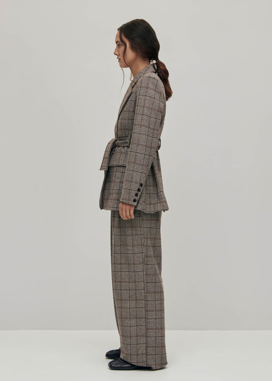 Nagano Blazer a Quadri Marrone-image