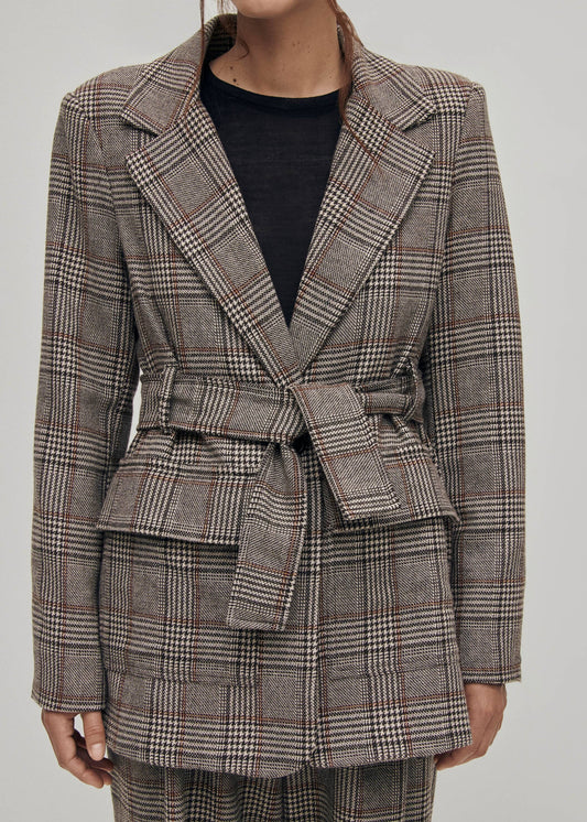 Nagano Blazer a Quadri Marrone-image