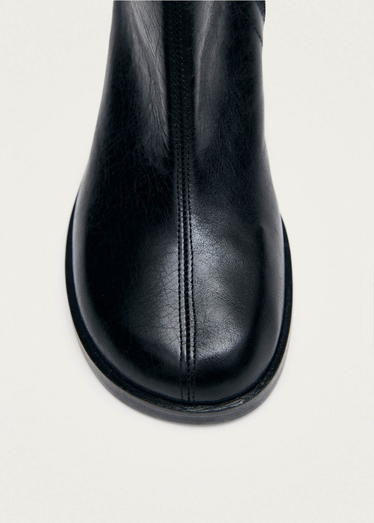 Niam Rift Black Leather Ankle Boots
