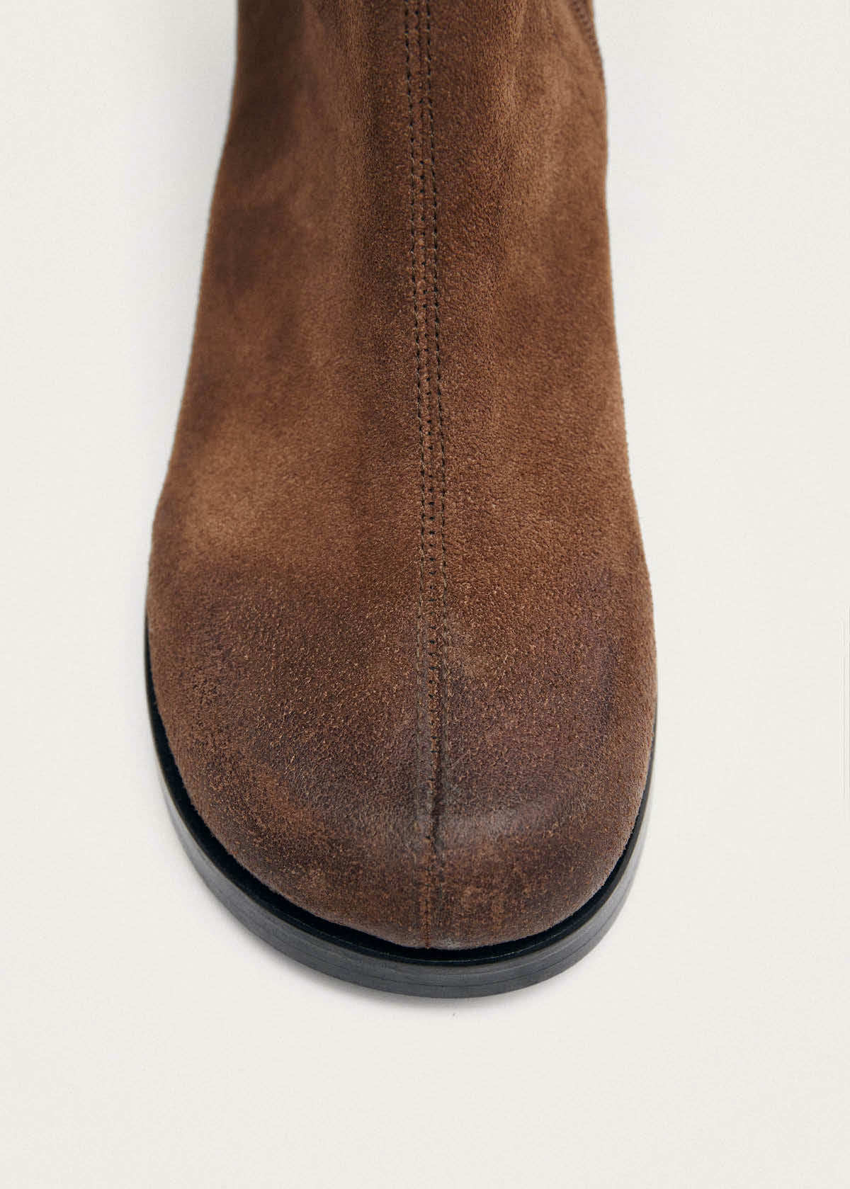 Niam Vintage Effect Suede Cognac Leather Ankle Boots