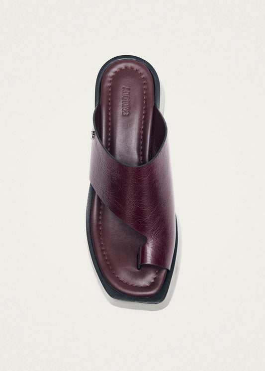 Nova Rift Sandales en Cuir Bordeaux-image