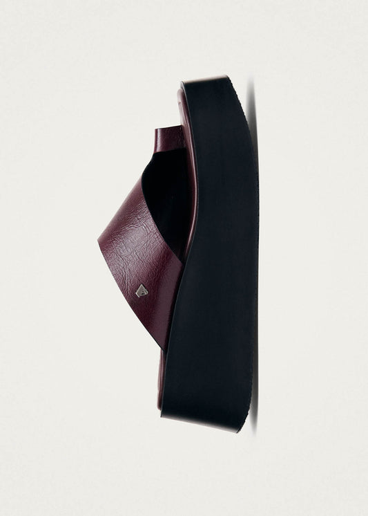 Nova Rift Sandales en Cuir Bordeaux-image