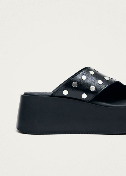 Nova Studs Sandali in Pelle Nera-image