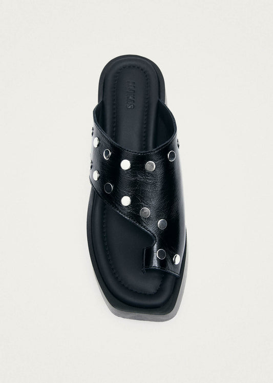 Nova Studs Sandali in Pelle Nera-image